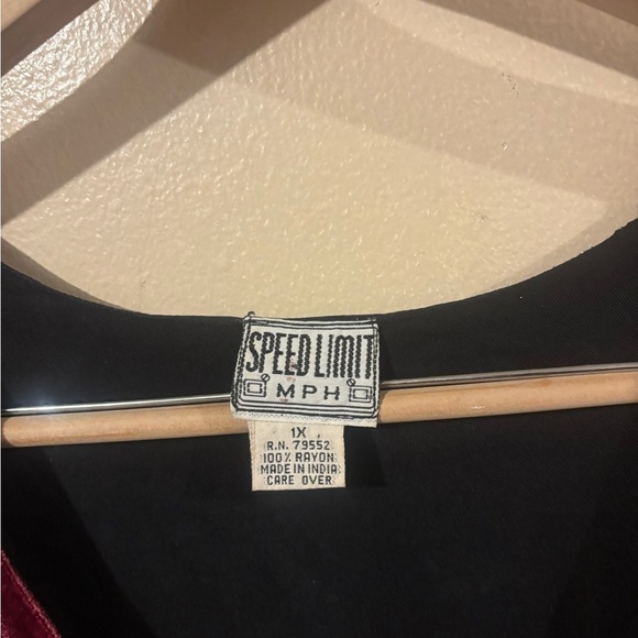 Speed limit mph Multicolored Embellished Tank Top western vest 1x - Picture 6 of 6